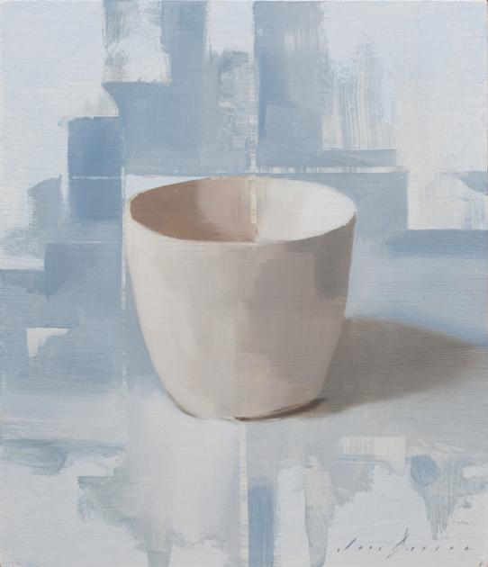 Hybrid Gallery Jon Doran White Mug on Blue