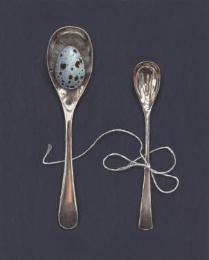 Hybrid Gallery Rachel Ross Mustard Spoons with Egg and Silk