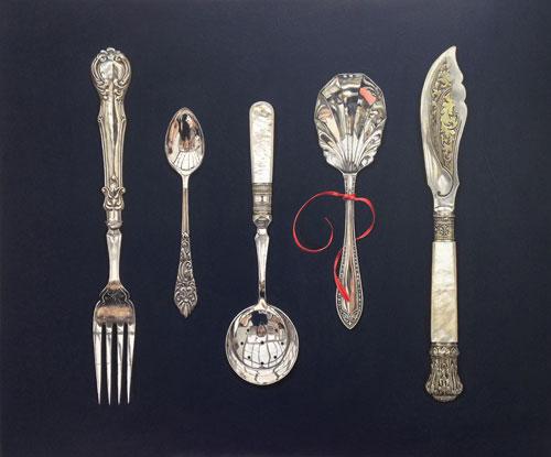 Cutlery Collection with Red Ribbon