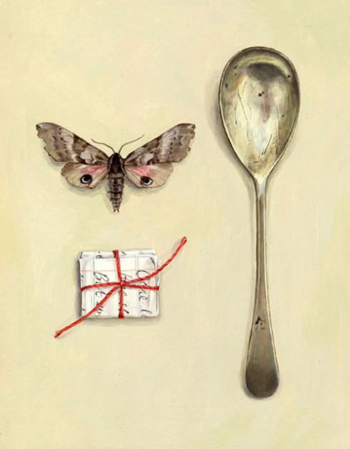 Spoon with Moth and Song