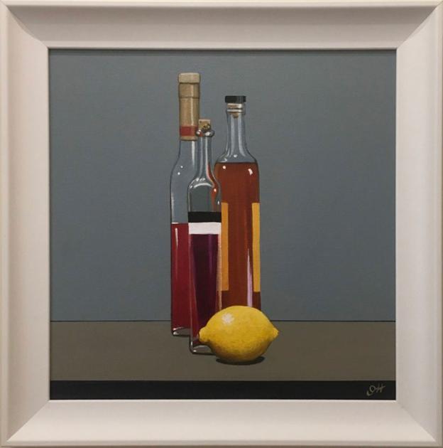 Hybrid Gallery Gill Hamilton Three Bottles with Lemon