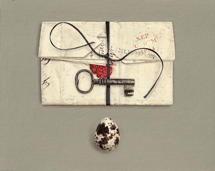 Hybrid Gallery Rachel Ross Tied Letter with Key and Quail's Egg