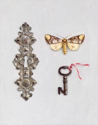 Escutcheon with Moth and Key