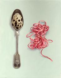 Spoon with Egg and Silk