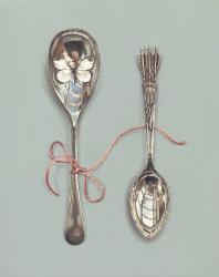 Hybrid Gallery Rachel Ross Spoons with Pink Silk and Butterfly