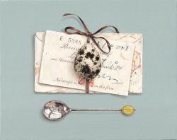 Hybrid Gallery Rachel Ross Receipt with Quail's Egg and Envelope