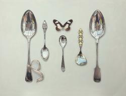 Hybrid Gallery Rachel Ross Collected Spoons with Striped Ribbon and Butterfly