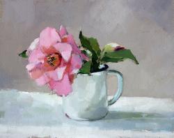 Hybrid Gallery Annie Waring Camellia in Tin Mug