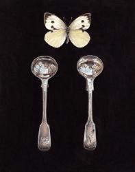 Hybrid Gallery Rachel Ross Two Salt Spoons with White Butterfly